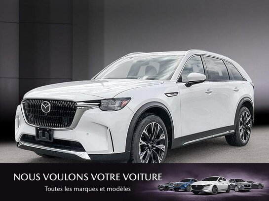 Mazda CX-90 hybride rechargeable 2025 2025 Blanc rhodium métallisé Mazda CX-90 hybride rechargeable 2025 2025 Blanc rhodium métallisé