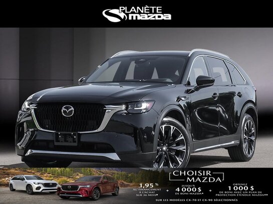 Mazda CX-90 hybride rechargeable 2025 2025 Noir de jais mica